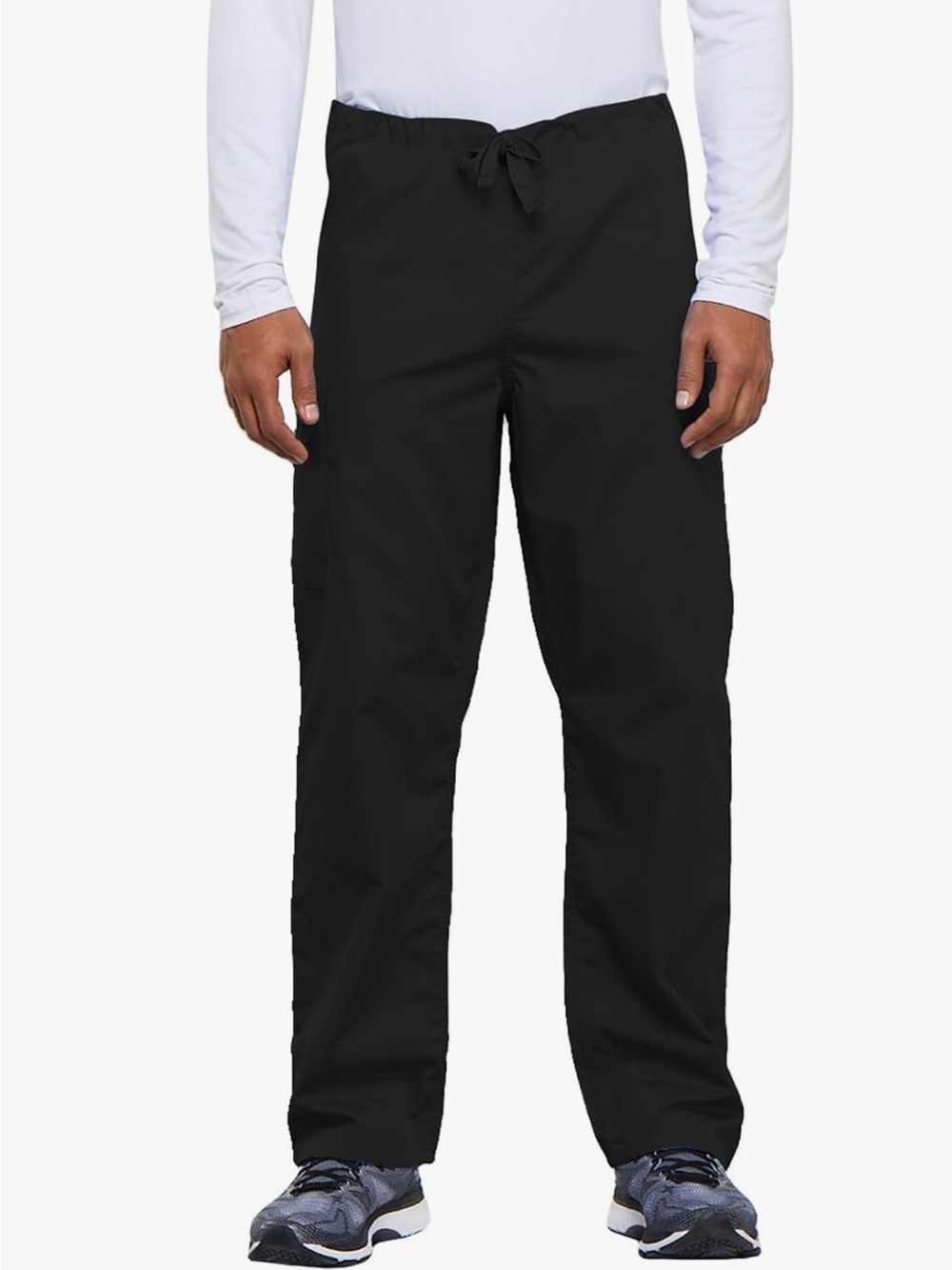Cherokee Black Drawstring Cargo Pocket Pants Healthcare Uniform